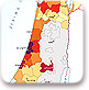 צפיפות האוכלוסייה בישראל, 2001